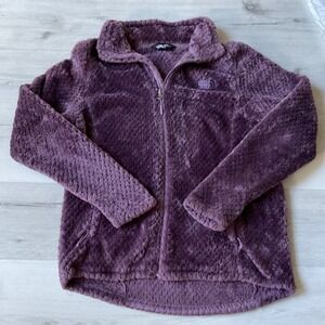 The North Face Womens Fuzzy Fleece Full Zip Jacket Purple large New Without Tags